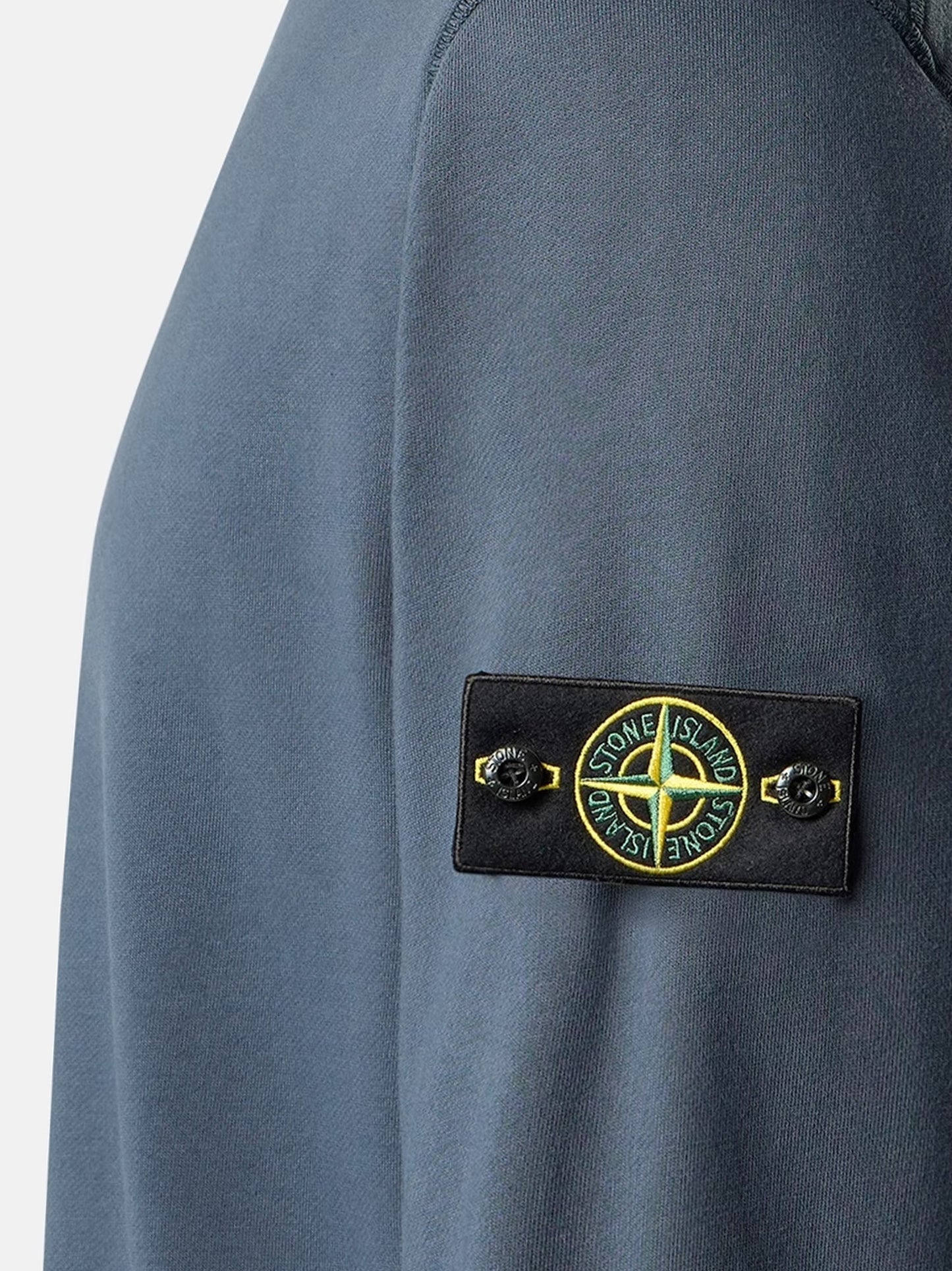 Cotton sweatshirt with side logo patch