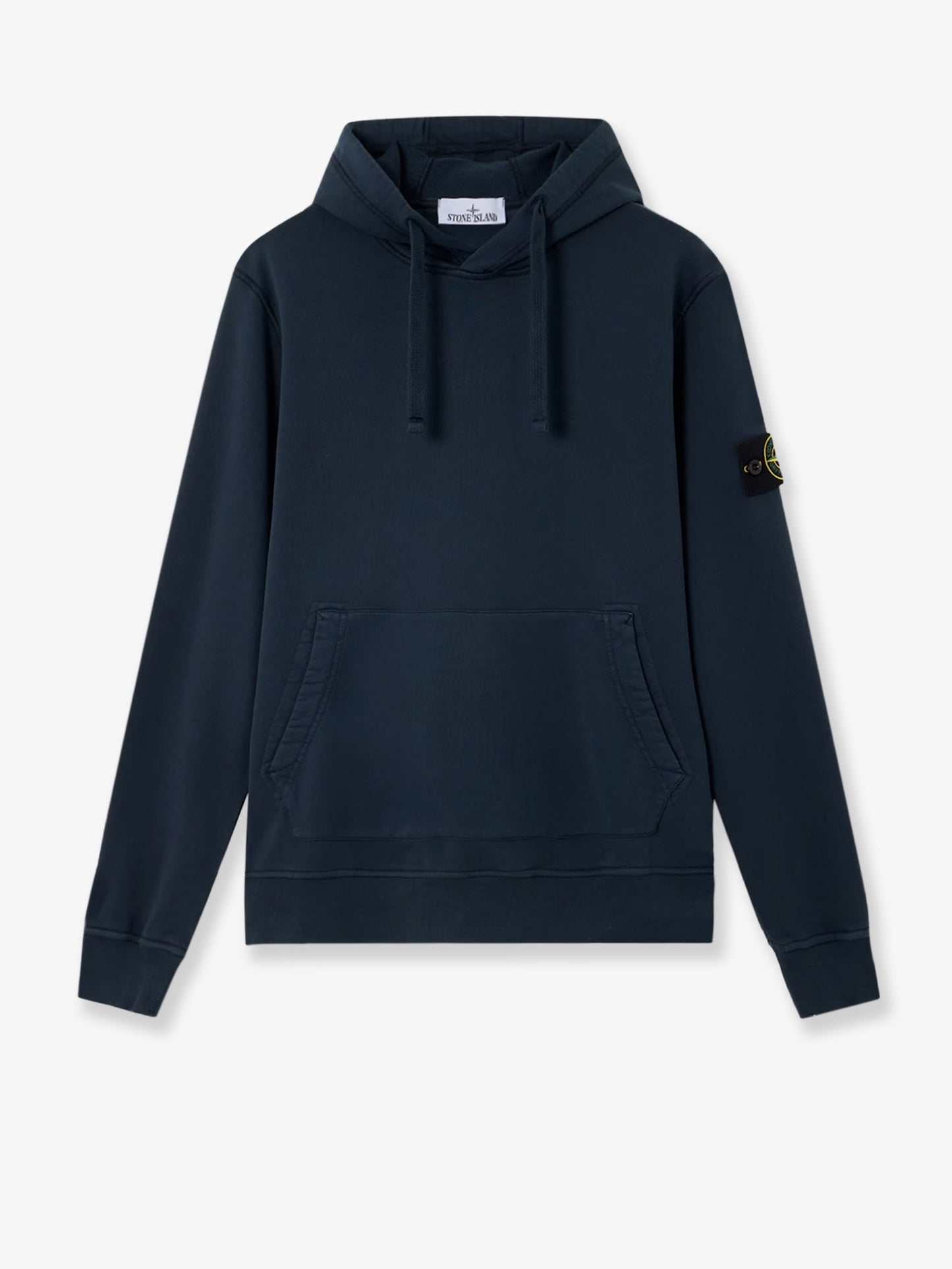 Cotton sweatshirt with side logo patch