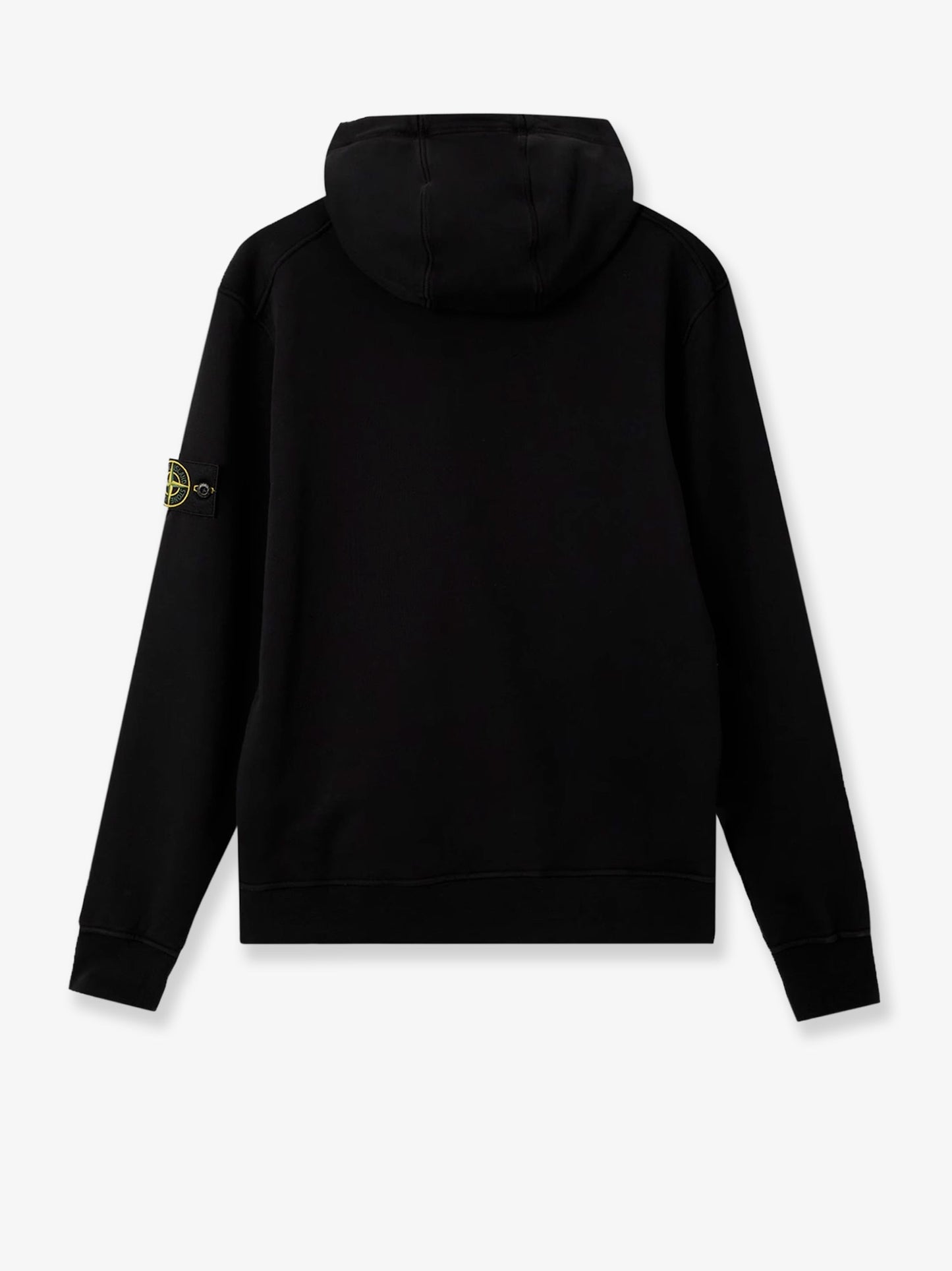 Cotton sweatshirt with side logo patch