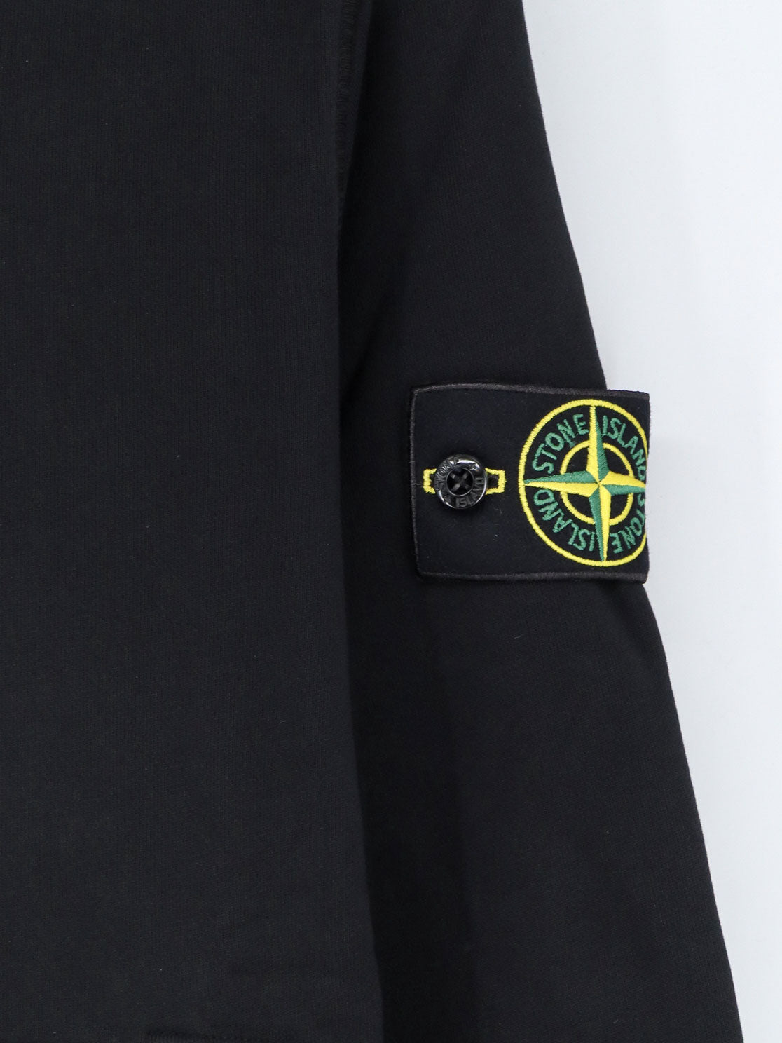 Cotton sweatshirt with side logo patch
