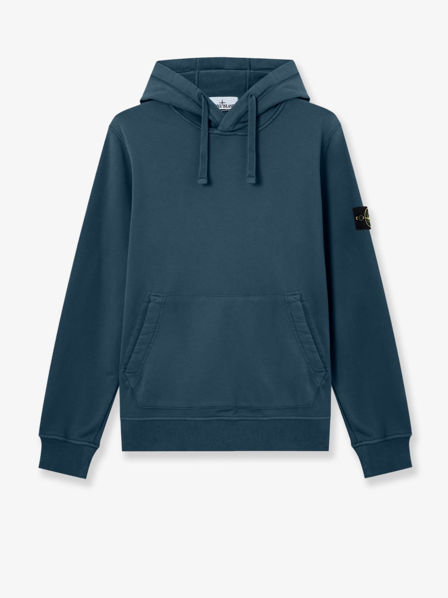 Cotton sweatshirt with side logo patch