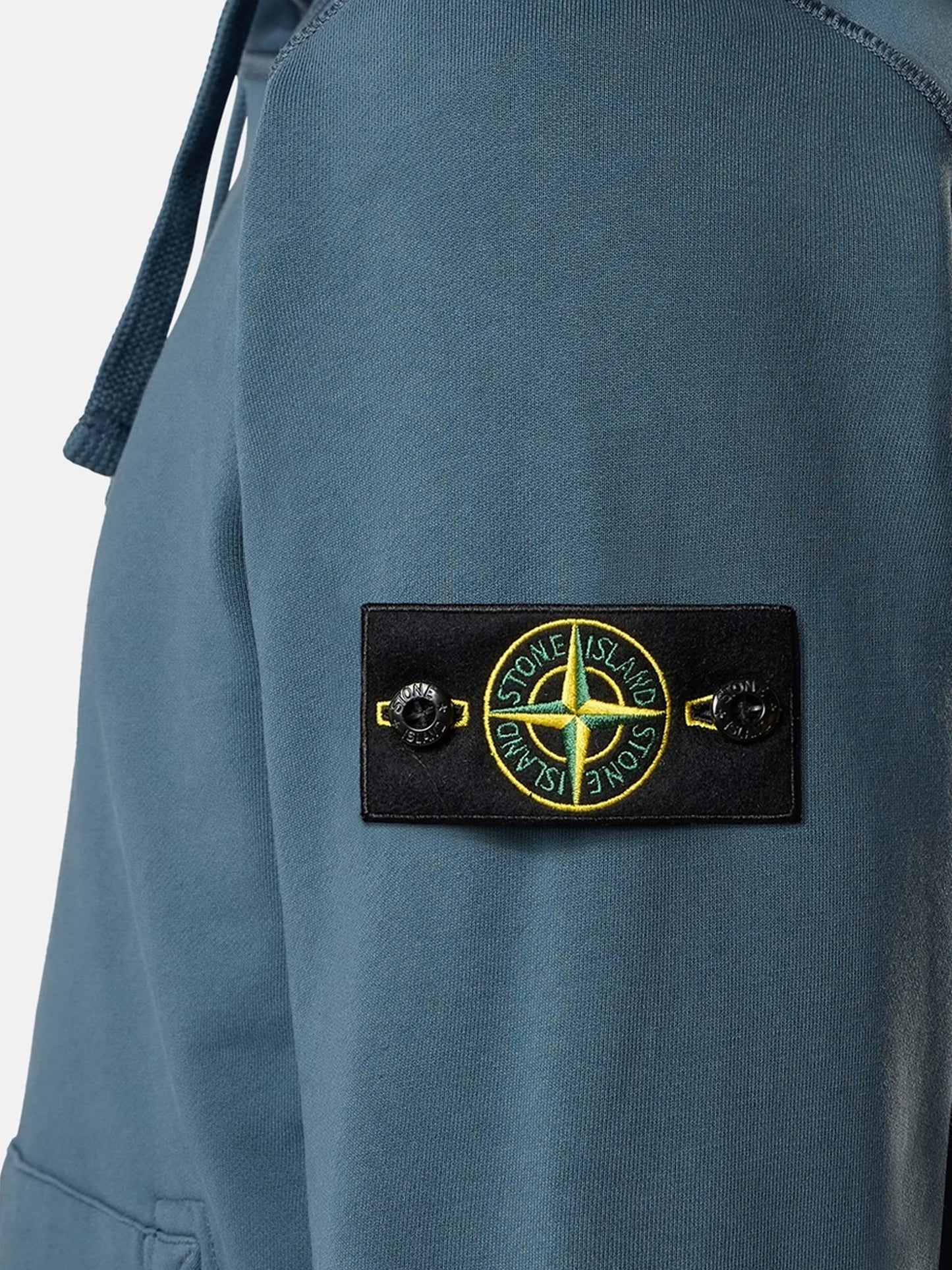 Cotton sweatshirt with side logo patch