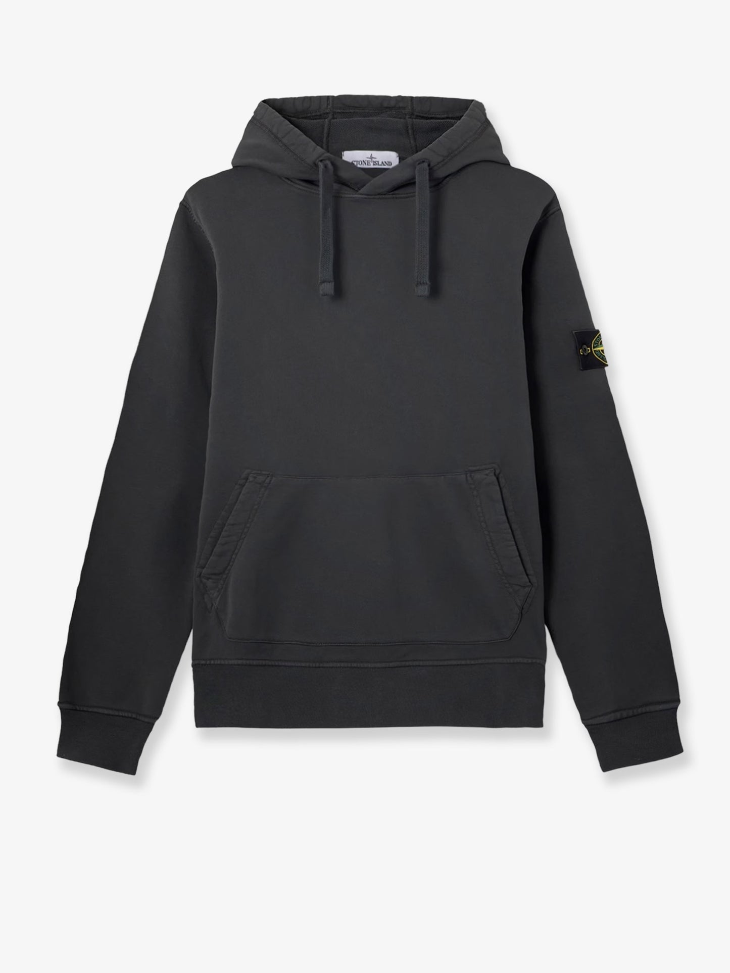 Cotton sweatshirt with side logo patch