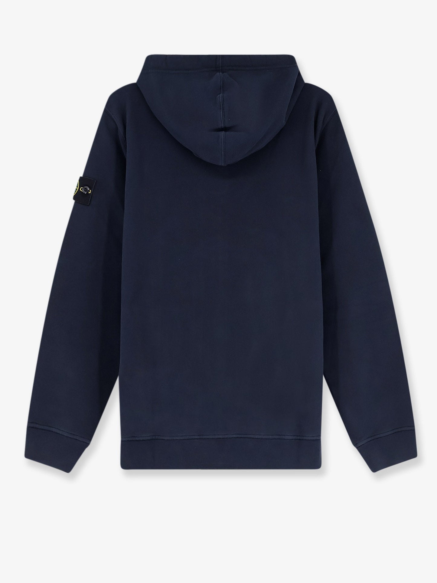 Cotton sweatshirt with side logo patch
