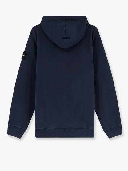Cotton sweatshirt with side logo patch thumbnail