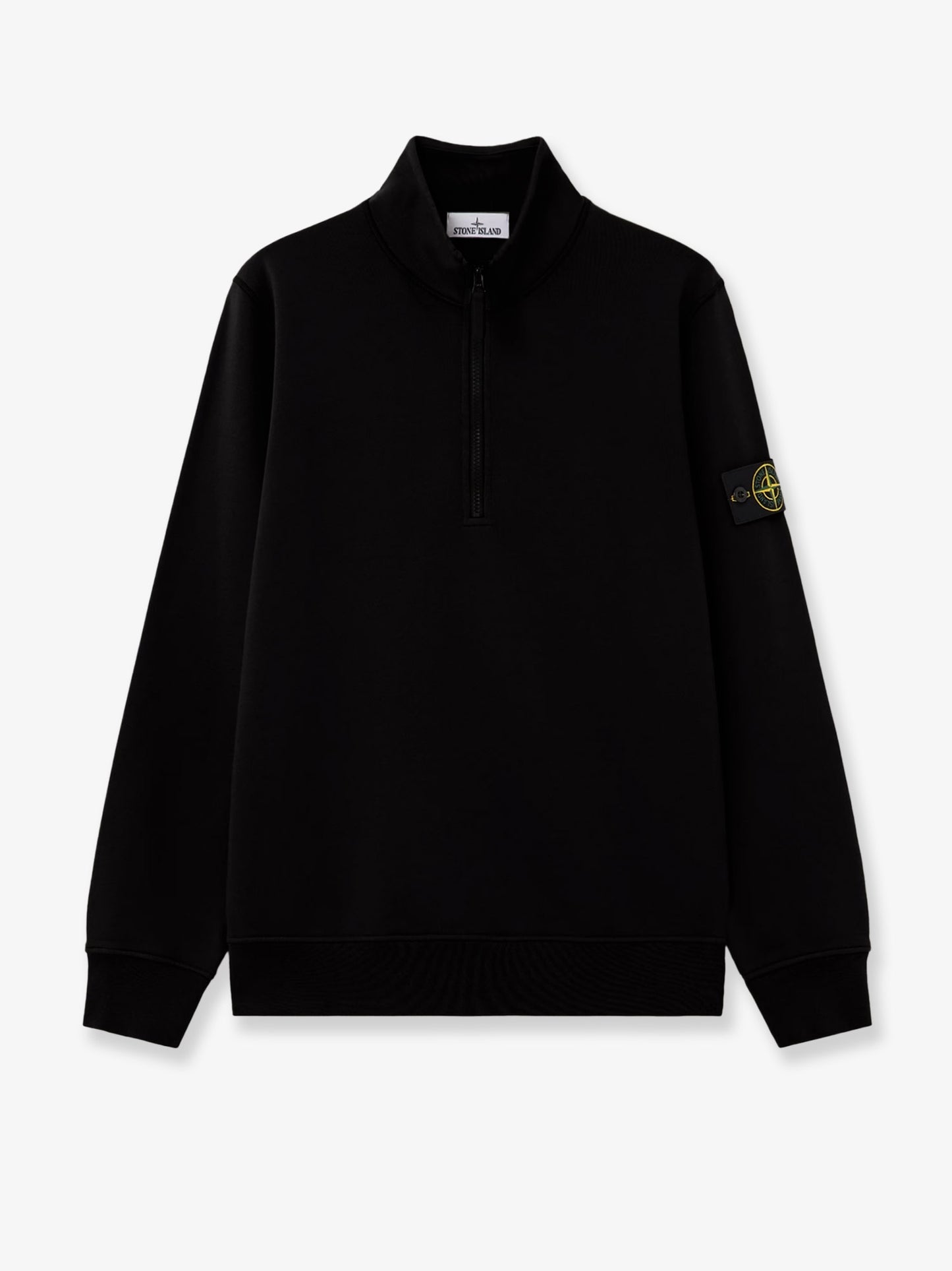 Cotton sweatshirt with side logo patch
