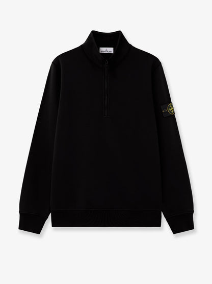 Cotton sweatshirt with side logo patch thumbnail