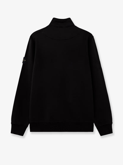Cotton sweatshirt with side logo patch thumbnail