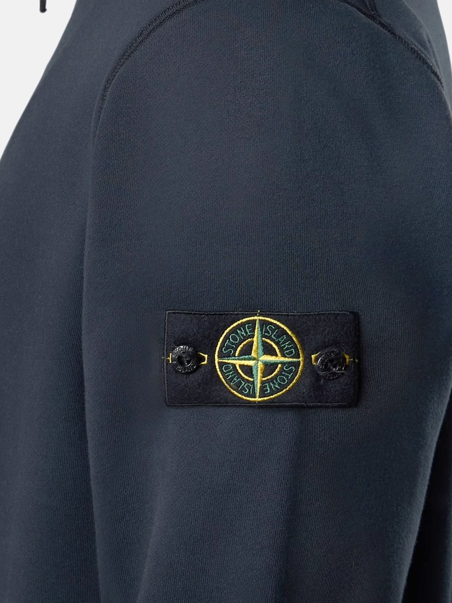 Felpa in cotone con patch logo laterale