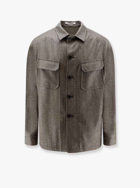 Giacca/Camicia in lana vergine Pied-de-Poule