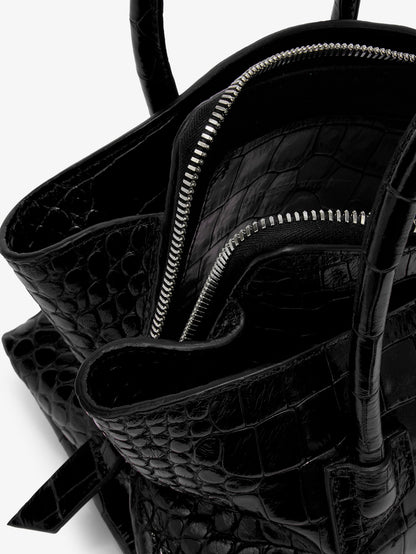 La Passeggiata Mini croco effect leather handbag thumbnail