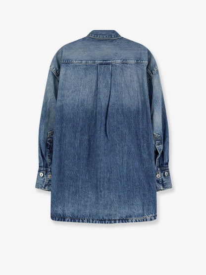 Bomber blue denim shirt thumbnail