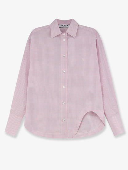 Cotton shirt with front embroidered logo thumbnail