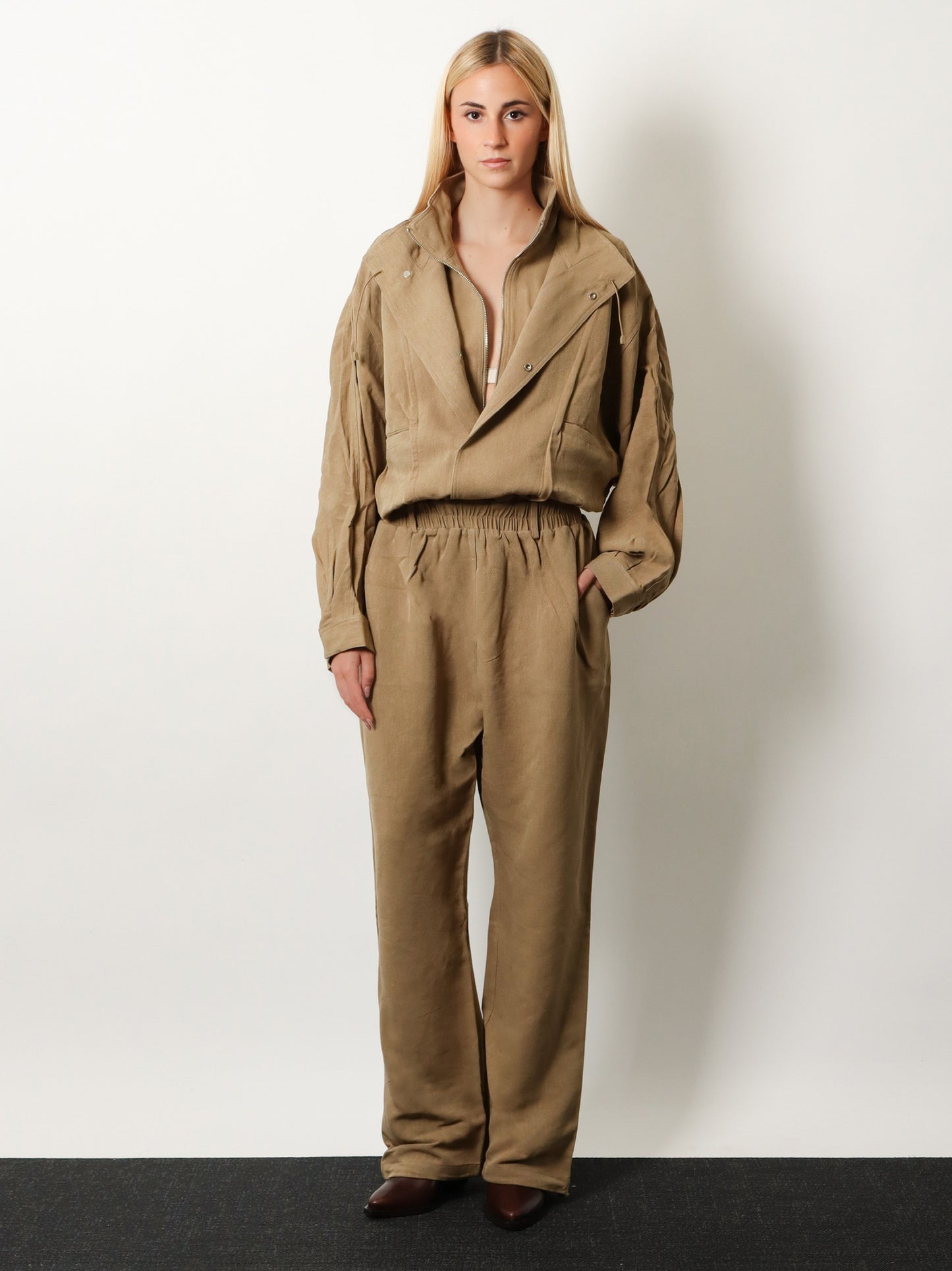 Marvin viscose and linen jumpsuit