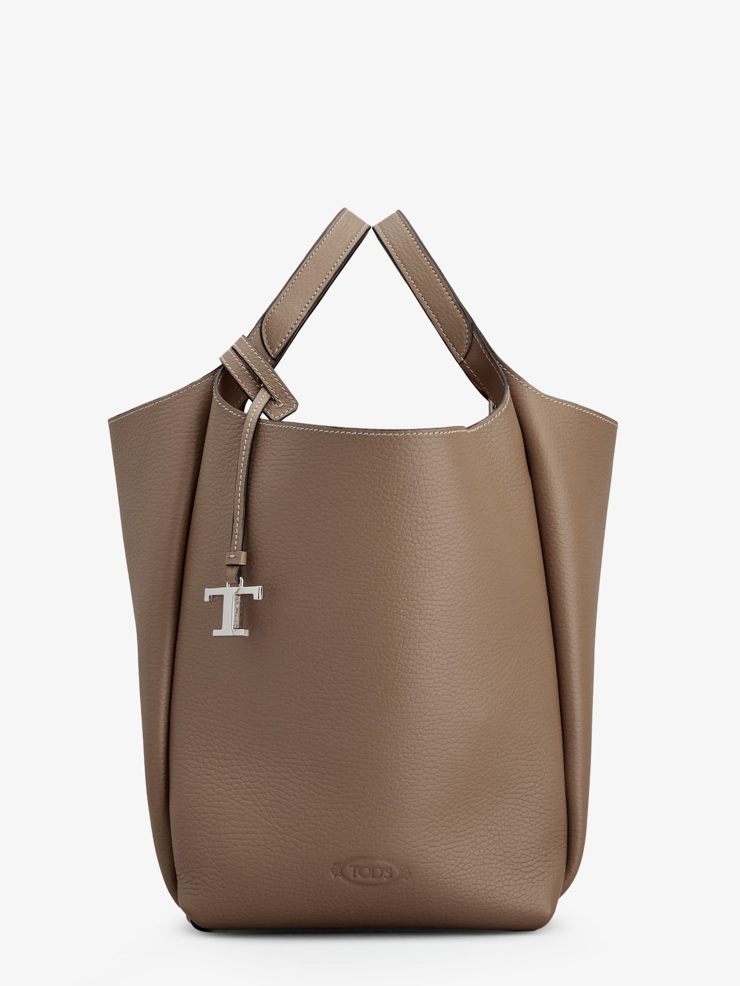Mini leather bucket bag
