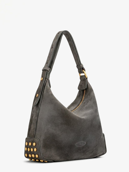 Mini Bag Metal Dots suede shoulder bag thumbnail