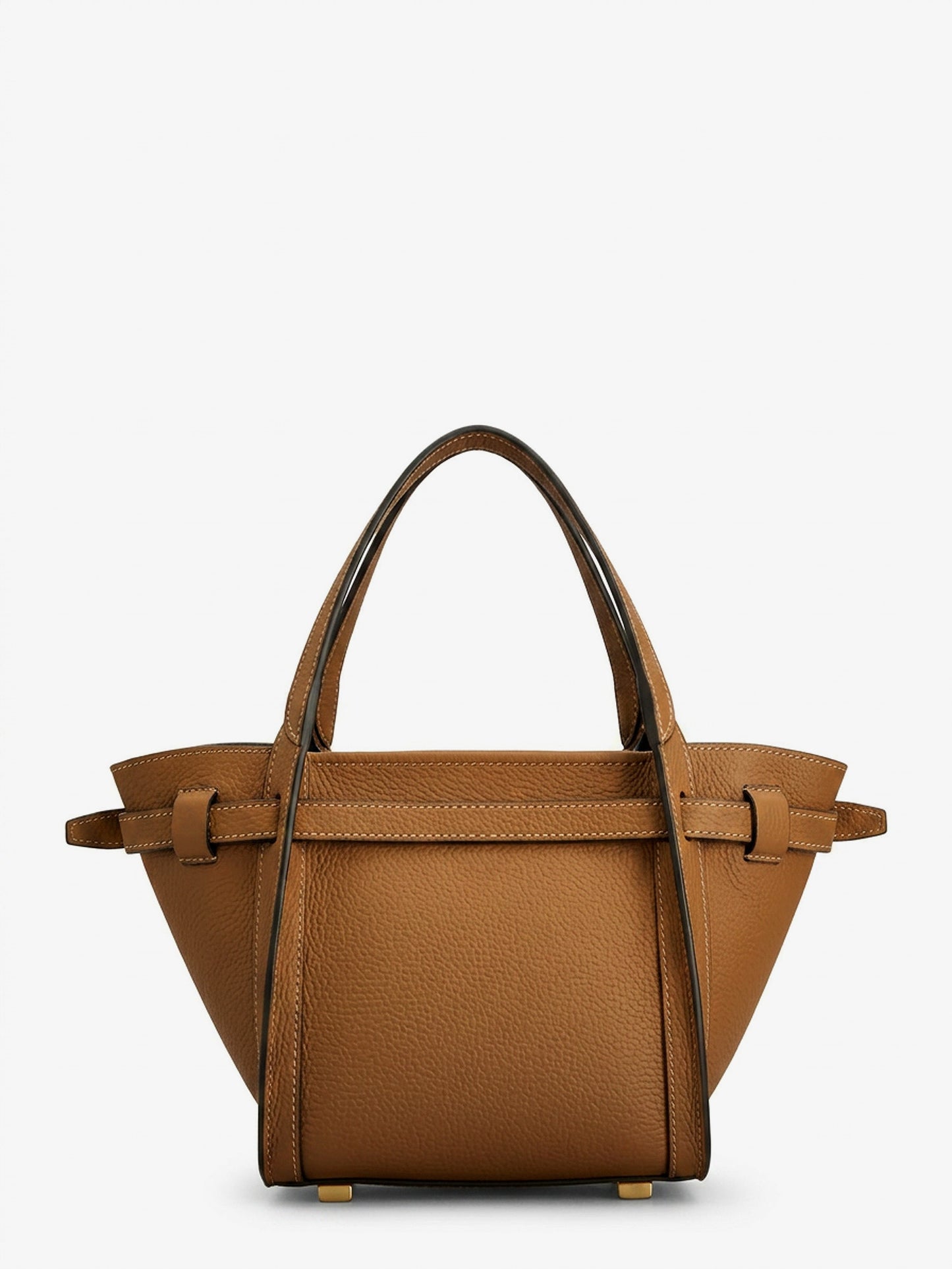 T Signature Leather Tote Bag