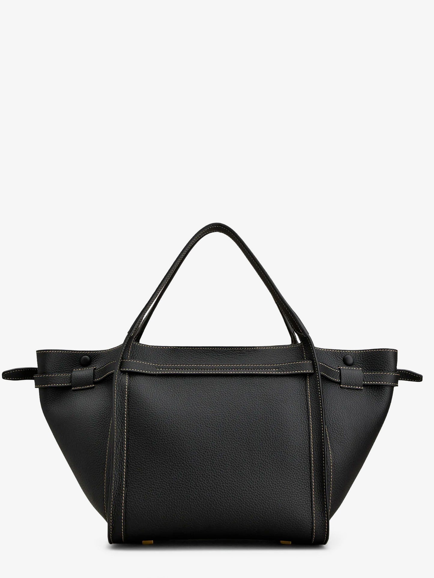 Hammered laeather tote bag