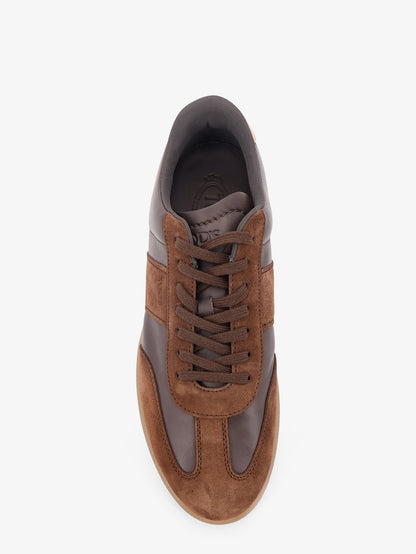 Allacciata Cassetta leather and suede sneakers thumbnail