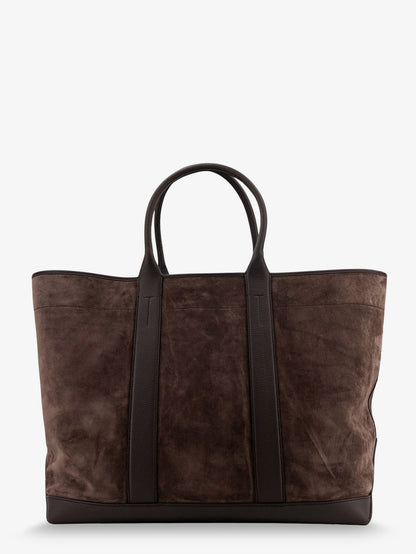 Suede shopping bag with logo engraved on the bottom thumbnail