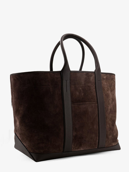 Suede shopping bag with logo engraved on the bottom thumbnail