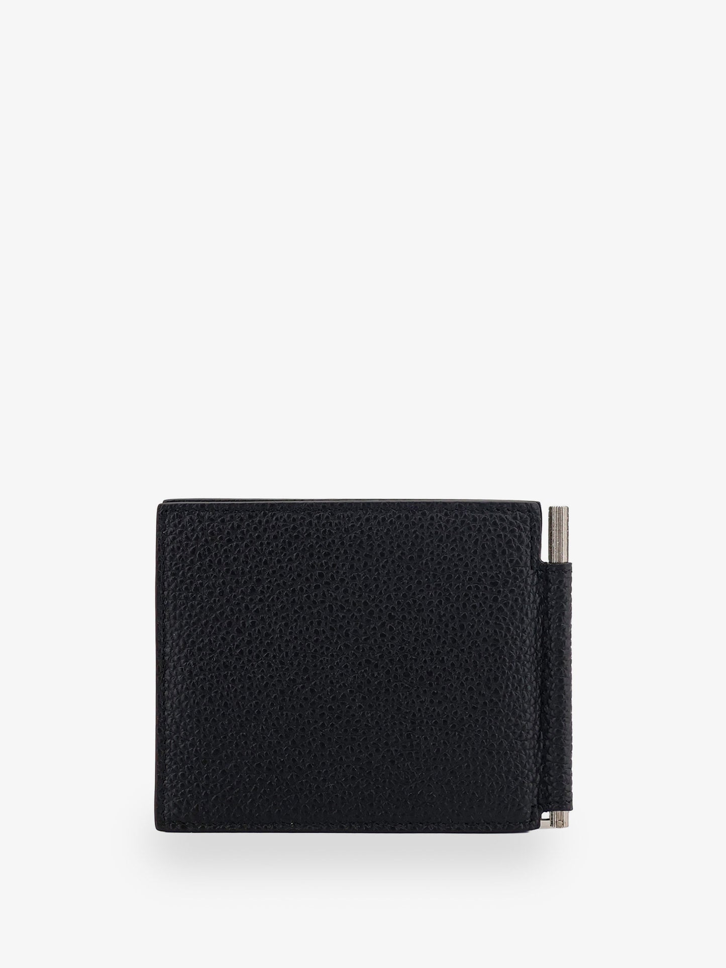 Leather card holder with front logo