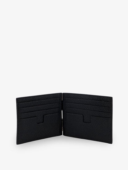 Leather card holder with front logo thumbnail