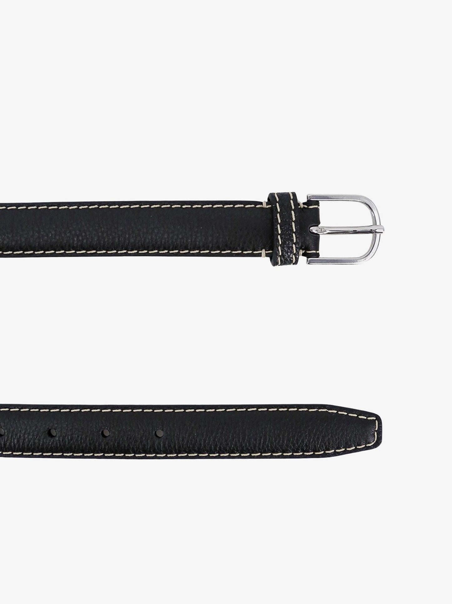Slim Grained leather belt