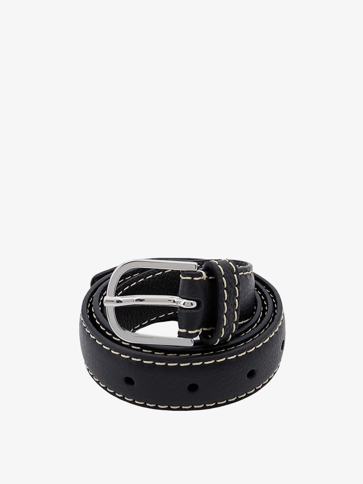 Slim Grained leather belt