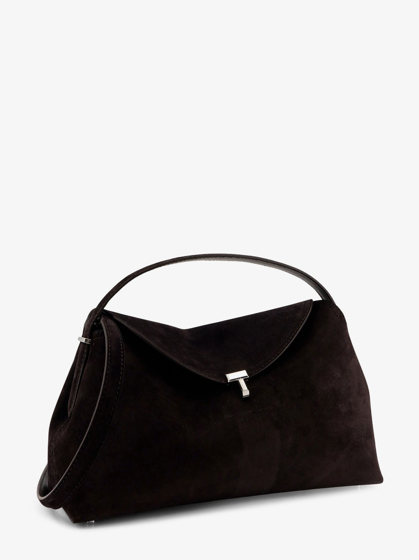 T-Lock suede handbag