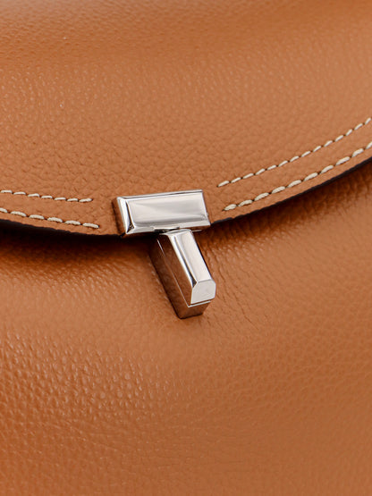 Borsa a mano T-Lock in pelle martellata thumbnail