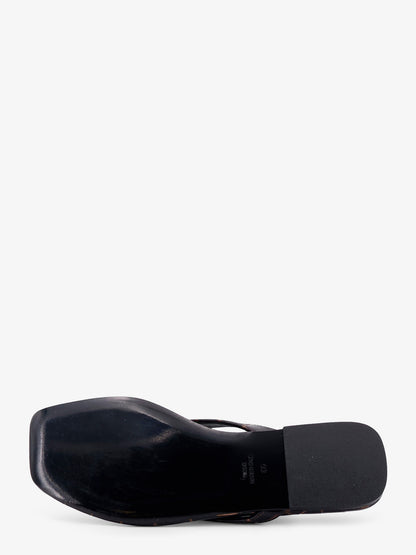 Croco-embossed leather sandals thumbnail