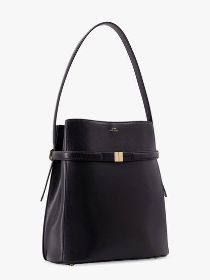 Belted leather bucket bag thumbnail
