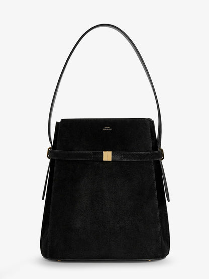 Belted suede bucket bag thumbnail