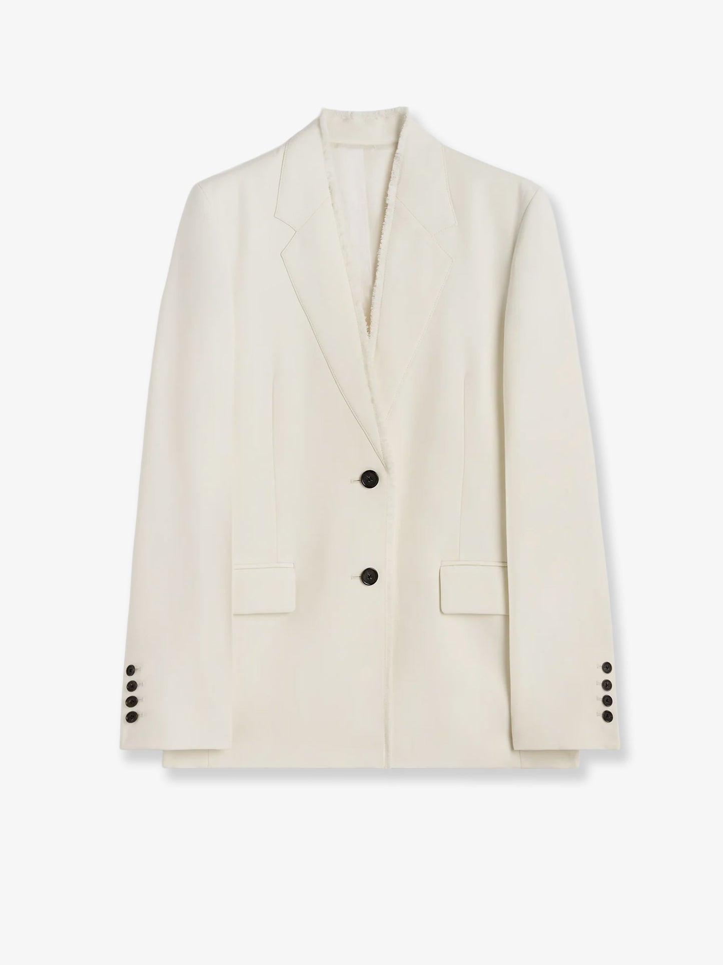 Raw lapel blazer