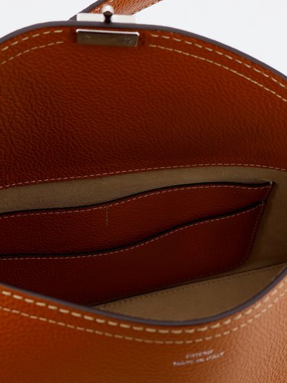 T-Lock hammered leather shoulder bag thumbnail