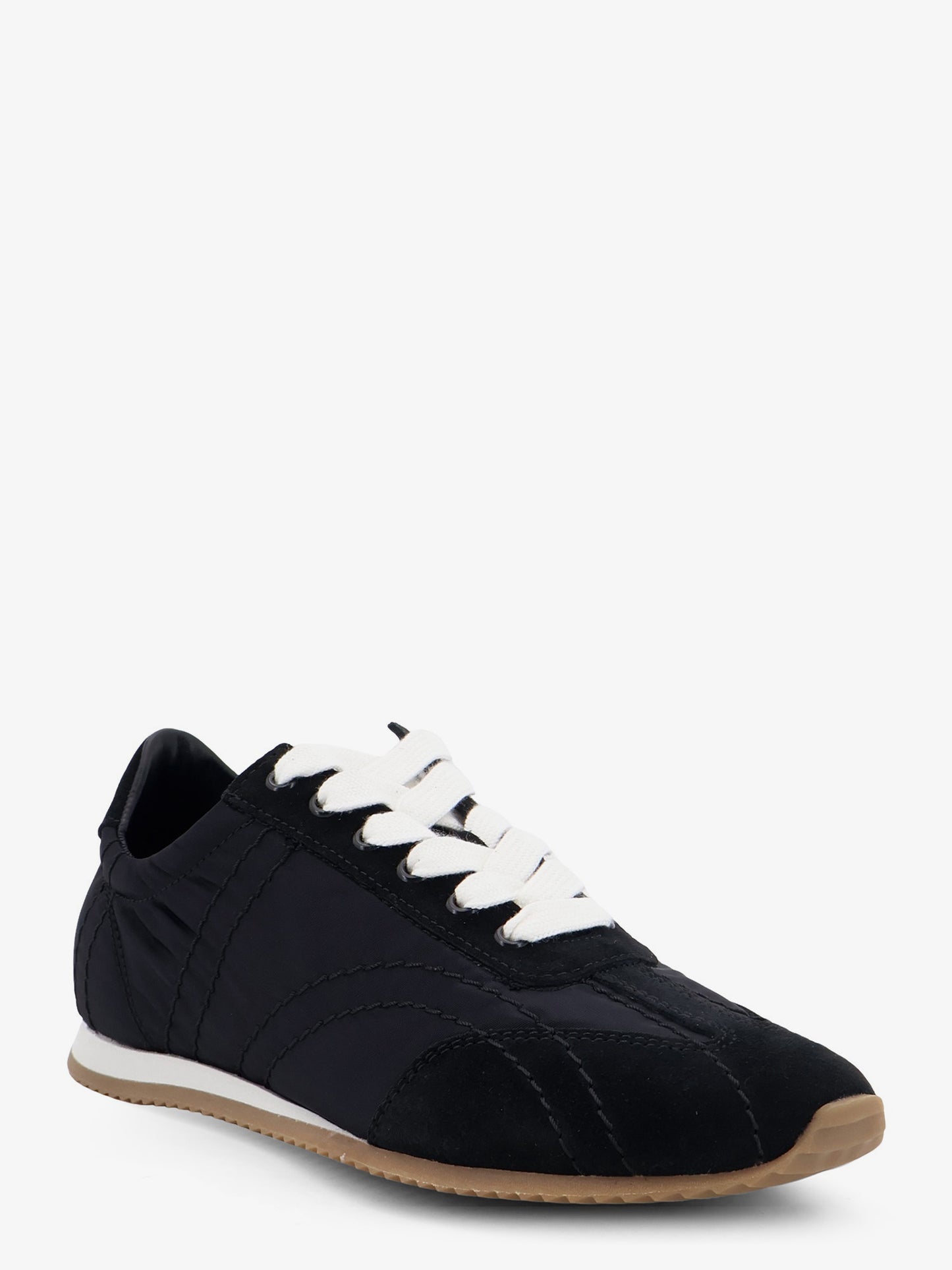 Sneakers in nylon e suede con dettaglio impunture all-over