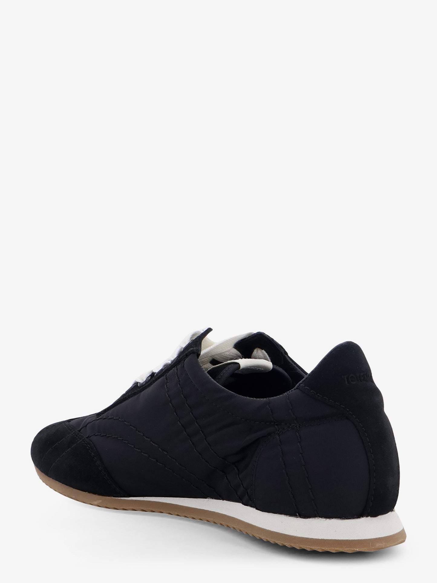 Sneakers in nylon e suede con dettaglio impunture all-over