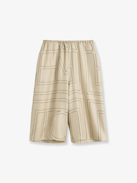 Organic silk bermuda shorts