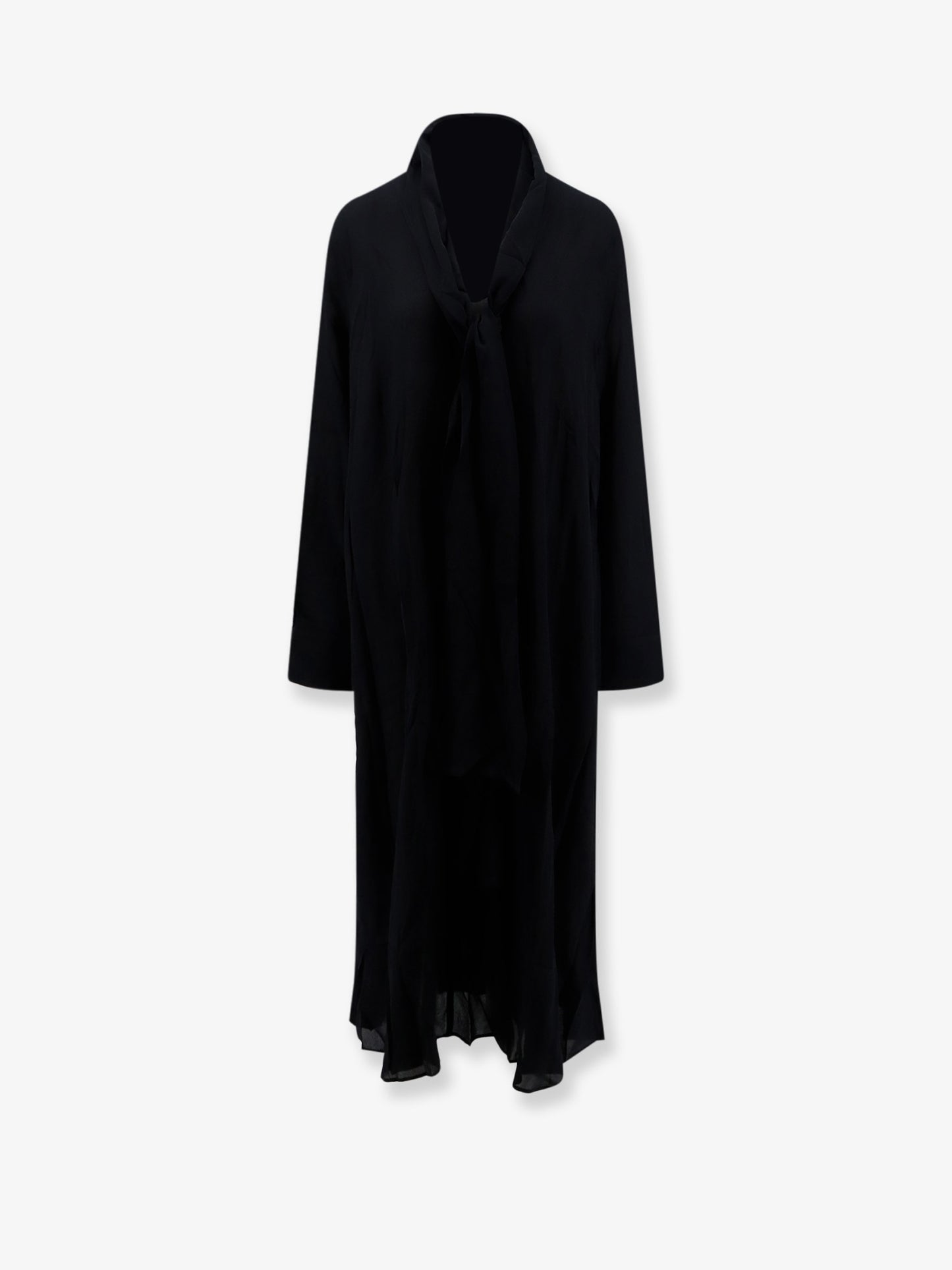 Rounded Neckline recycled viscose dress