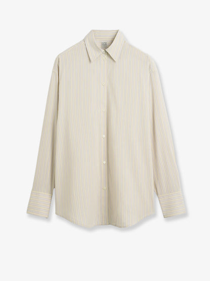 Viscose and silk blend shirt with striped pattern thumbnail
