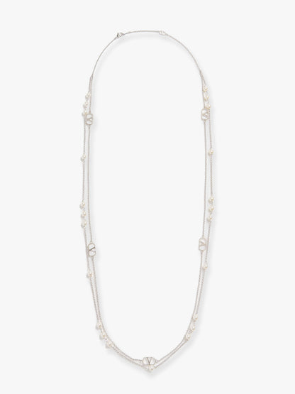 Metal necklace with silver finishes thumbnail