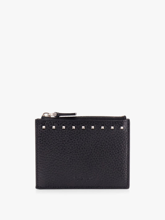 Valentino Garavani rockstud leather card holder