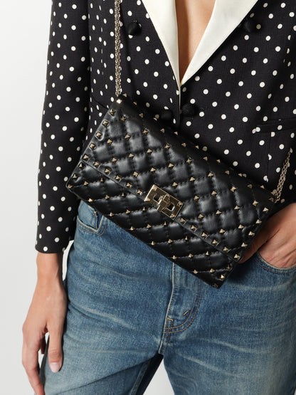 Rockstud Spike leather crossbody bag with iconic all-over studs thumbnail