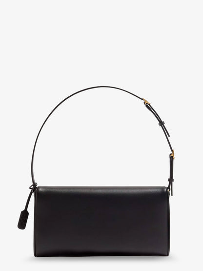 DeVain Leather Shoulder Bag with Metal VLogo Signature thumbnail