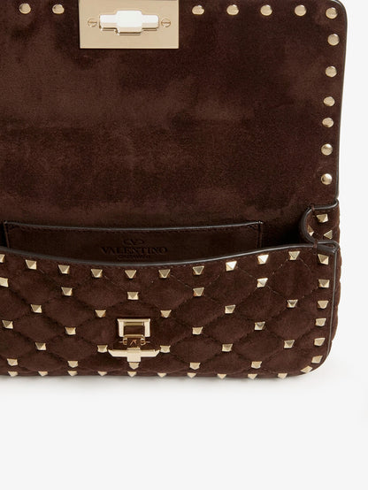 Rockstud Spike suede crossbody bag with all-over studs thumbnail