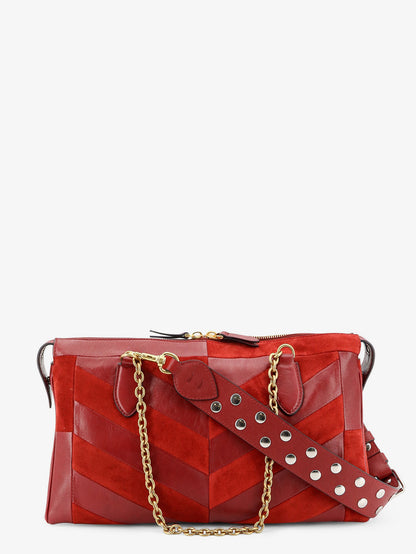 Panthea suede and leather crossbody bag thumbnail