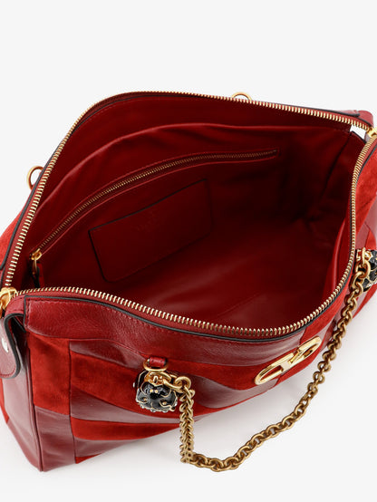 Panthea suede and leather crossbody bag thumbnail