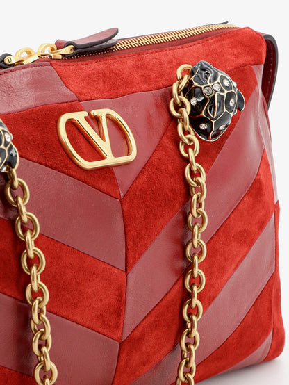 Panthea suede and leather crossbody bag thumbnail