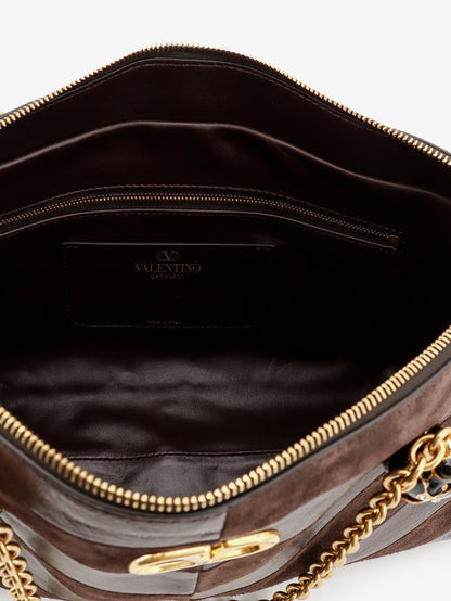 Panthea suede and leather shoulder bag thumbnail